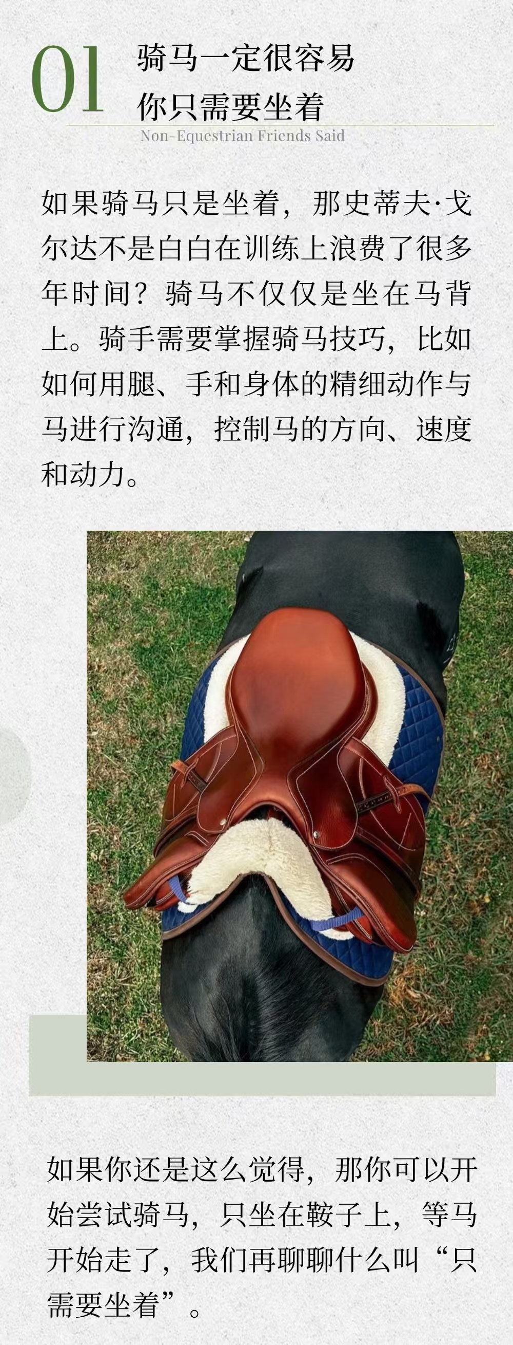 不骑马的朋友常常会说出这六句话，让人啼笑皆非 